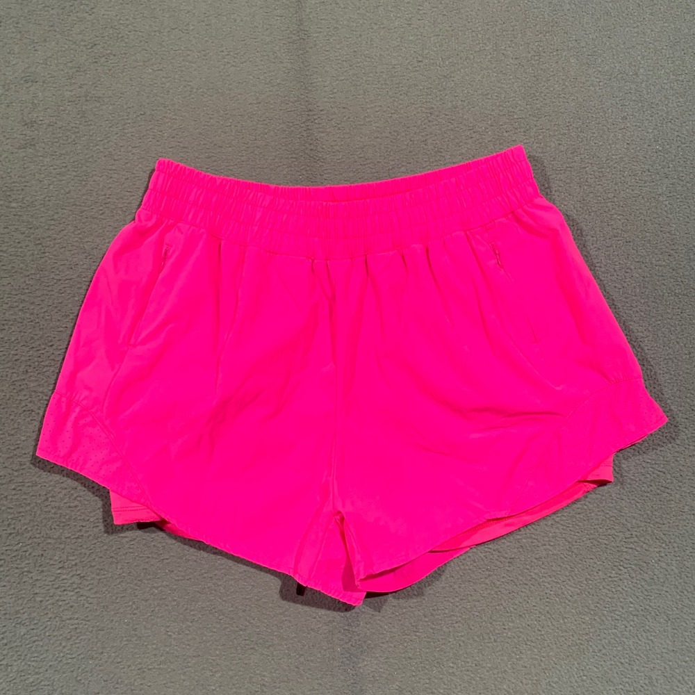 Unbranded Athletic Shorts Women Size S Neon Pink Running Activewear Workout